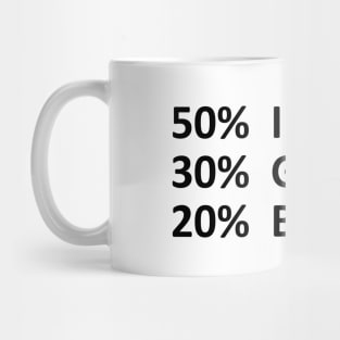 20% Bacon T-Shirt - Funny - Black Lettering Mug